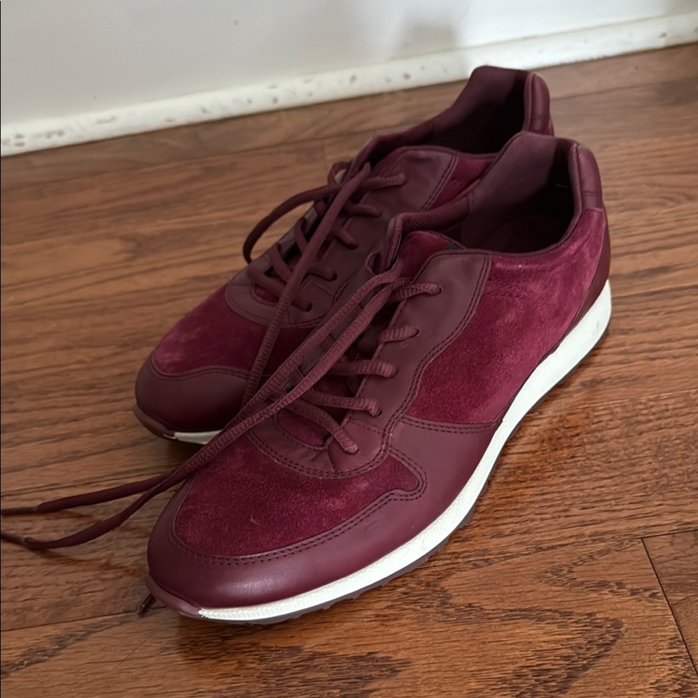 Ecco Women’s Sneakers in Burgundy and White